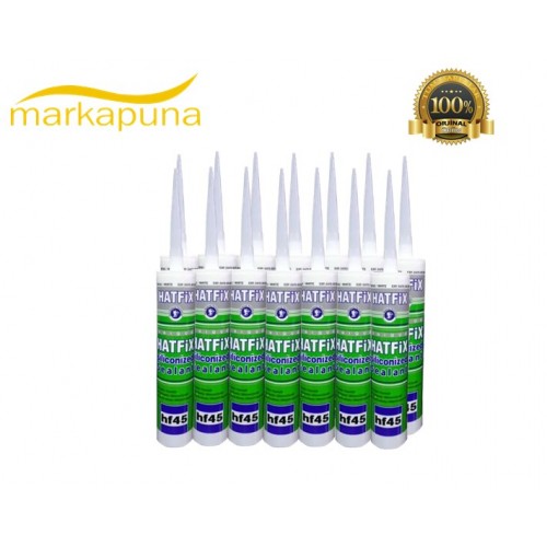 HATFIX HF 45 SİLİKONİZE MASTİK 450 GR BEYAZ 1 ADET