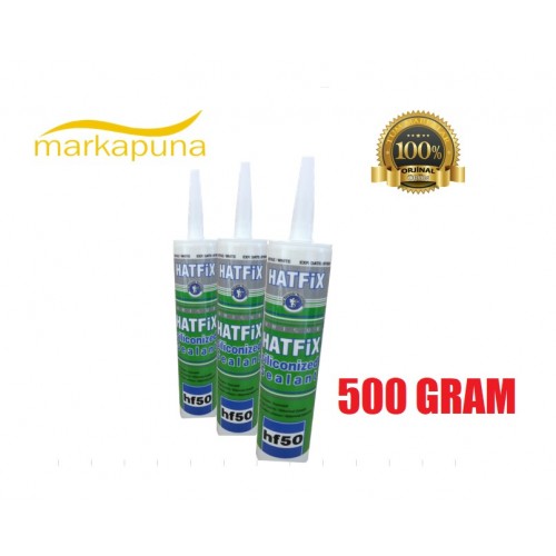 HATFIX HF 50 SİLİKONİZE MASTİK 500 GR GRİ 1 ADET